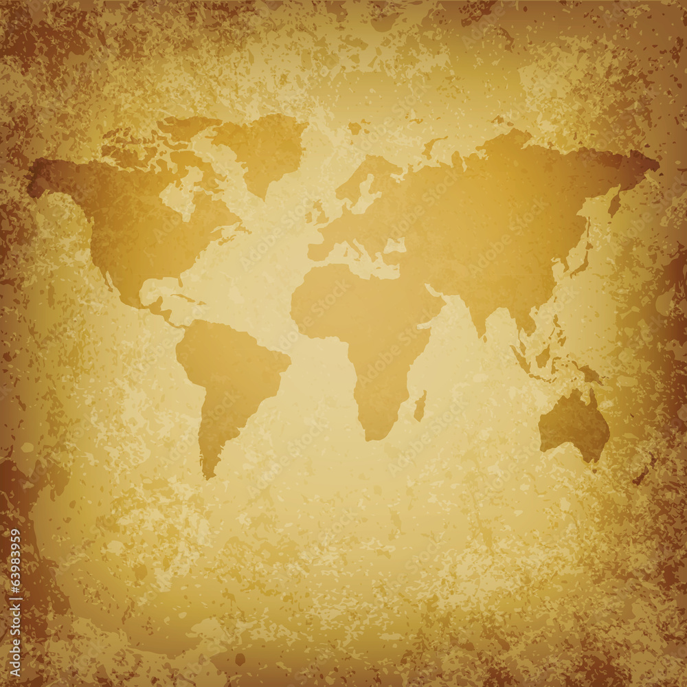 old vector World map blank template