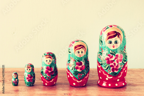 Fotografie Group of matryoshka family