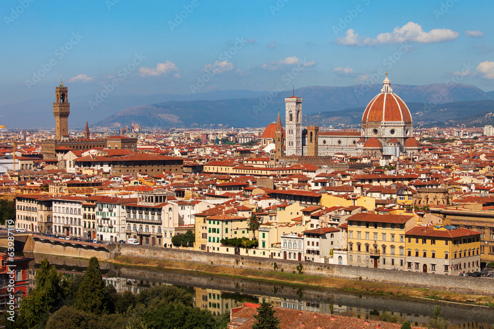 Florence, ITALY, SEPTEMBER 20: Panoramic view of Florence, city
