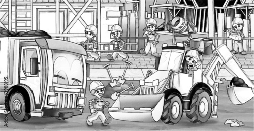 Construction set - coloring page