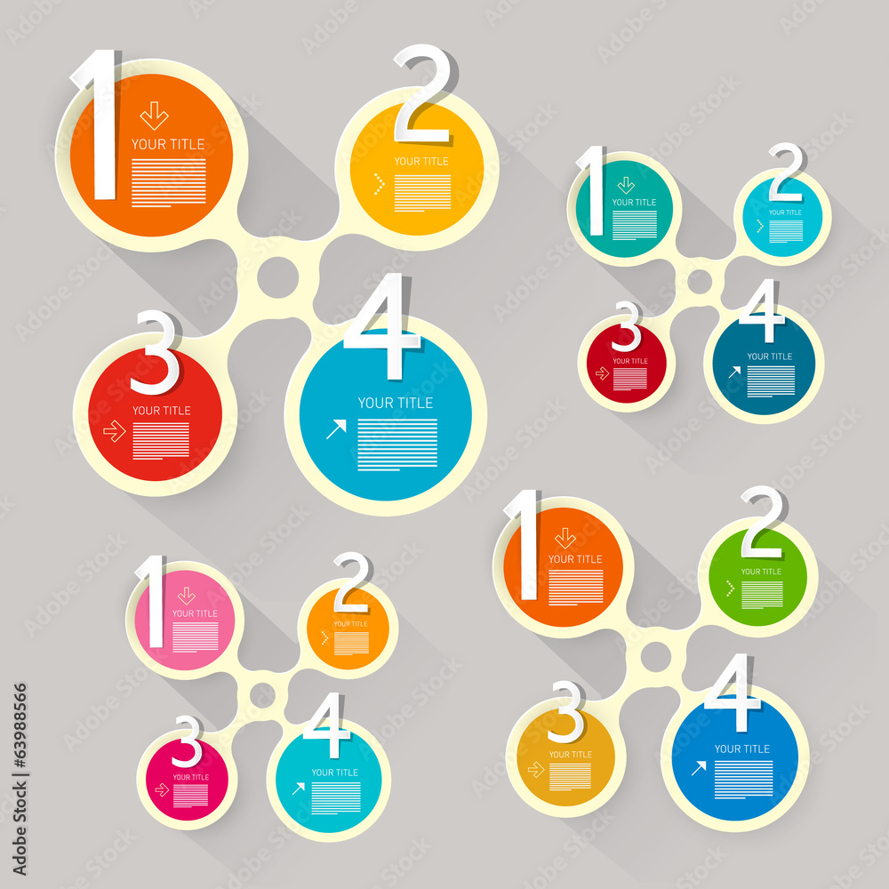 Colorful Circle Paper Infographic Layout - Template Colorful Circle Paper Infographic Layout - Template
