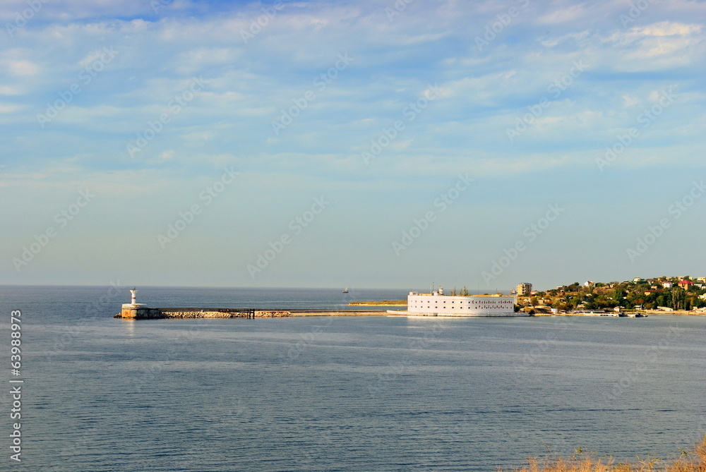Konstantinovsky Ravelin in Sevastopol Bay. Crimea. Ukraine