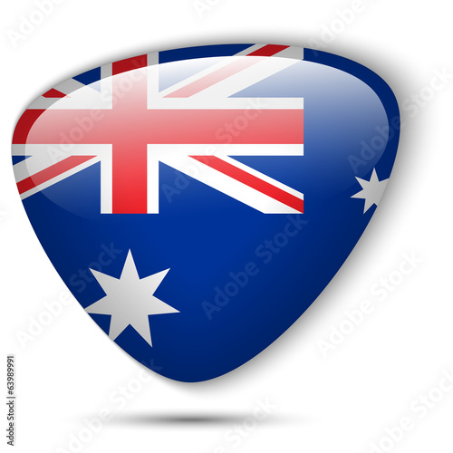 Free Download Australia Flag Glossy Button - GFXLoad