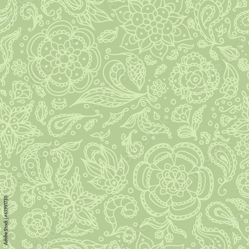 Seamless abstract floral pattern or olive background