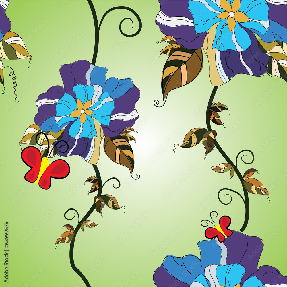 Obraz premium flower seamless pattern