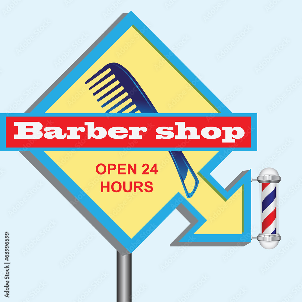 Fototapeta premium Signboard hairdresser