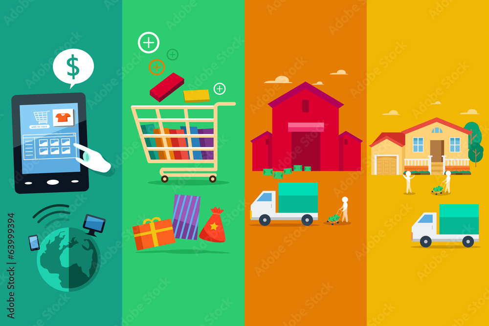 Process of online internet purchase Process of online internet purchase