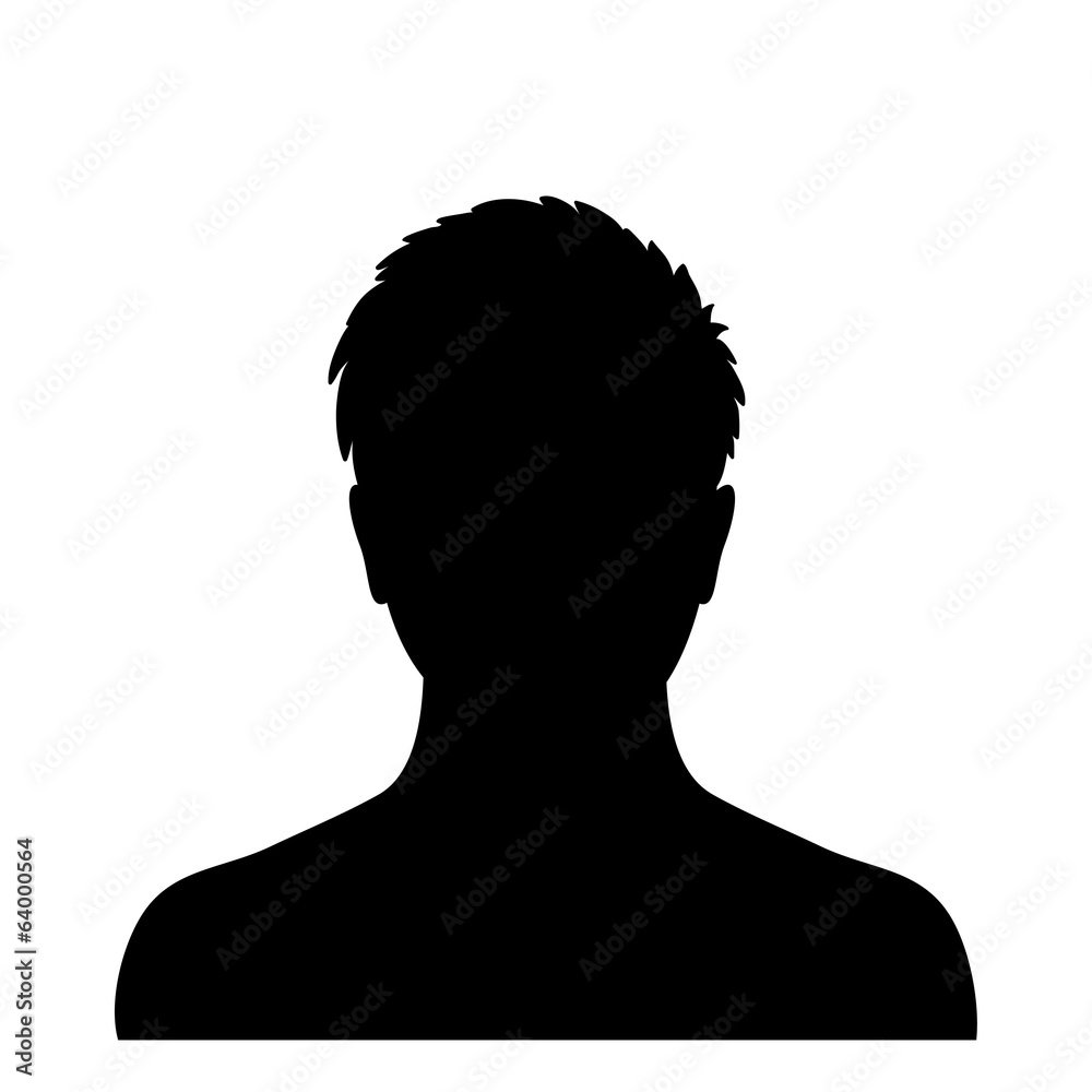 Man silhouette profile picture Man silhouette profile picture