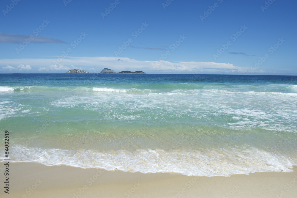 Ipanema Beach Rio de Janeiro Brazil Scenic Islands