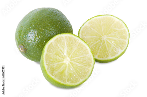 Fresh ripe lime isolated