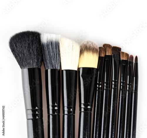 Makeup brush isolated white background