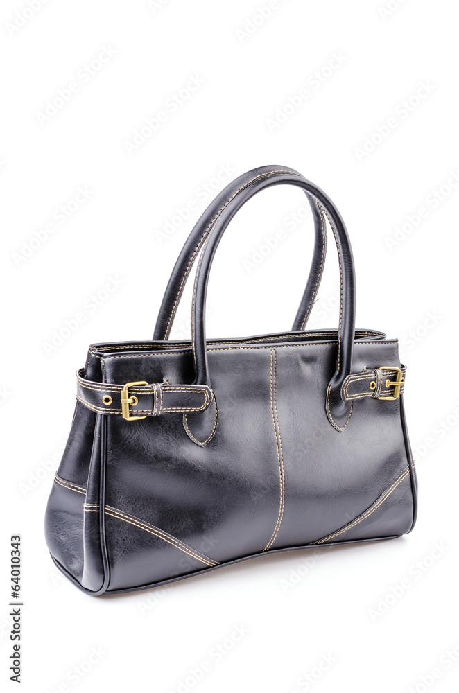 Woman leather bag isolated white background Woman leather bag isolated white background