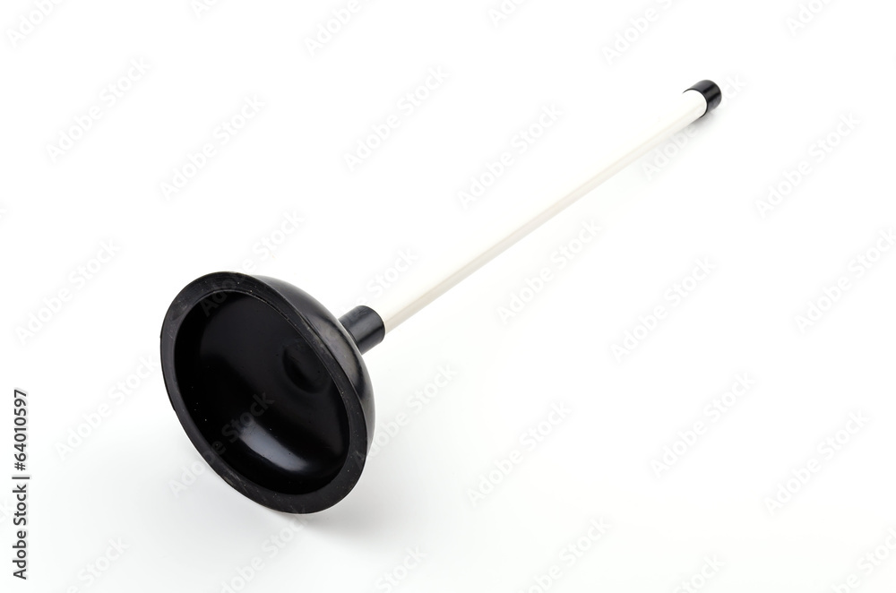 Plunger isolated white background Plunger isolated white background