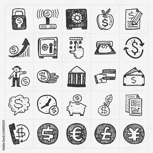 doodle financial icons