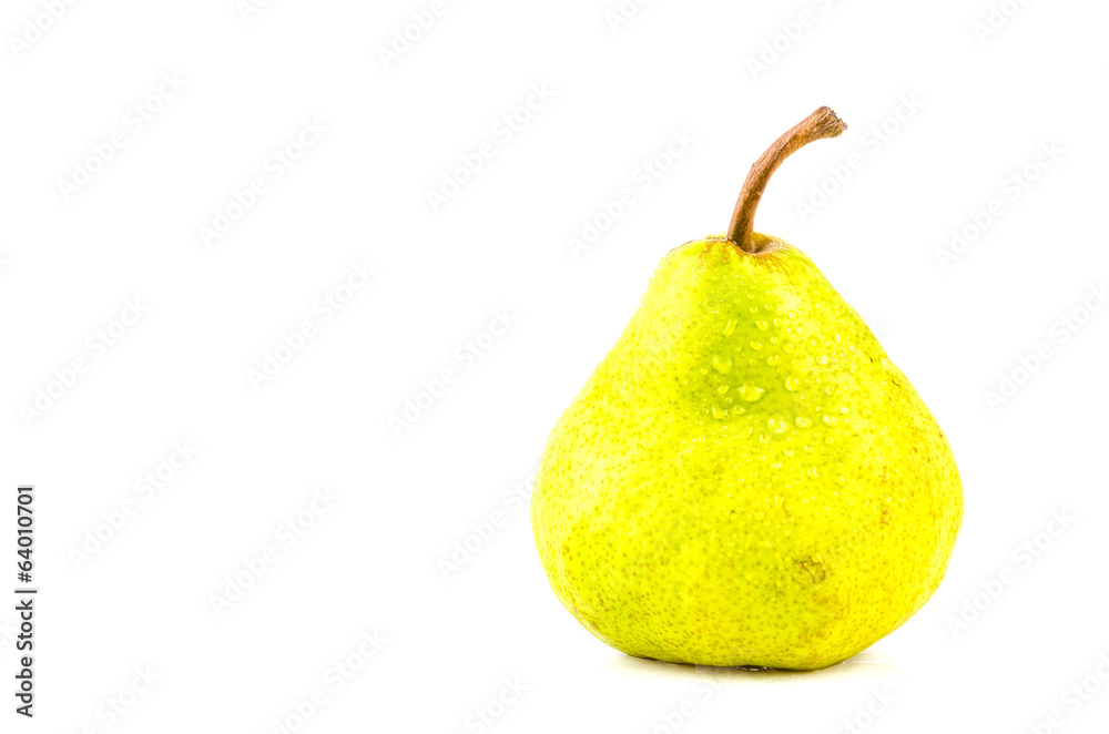 Pear isolated white background