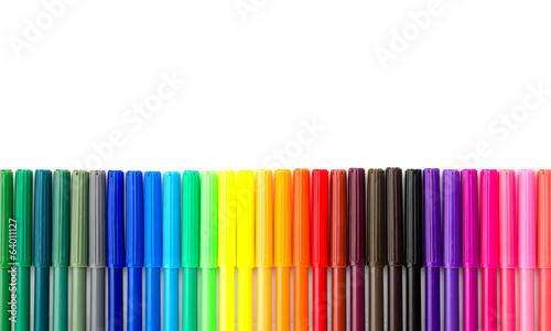 Color pen isolated on white background