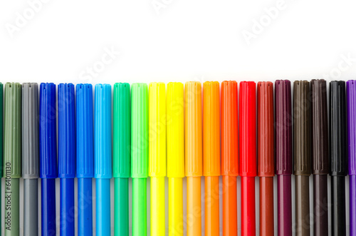 Color pen isolated on white background