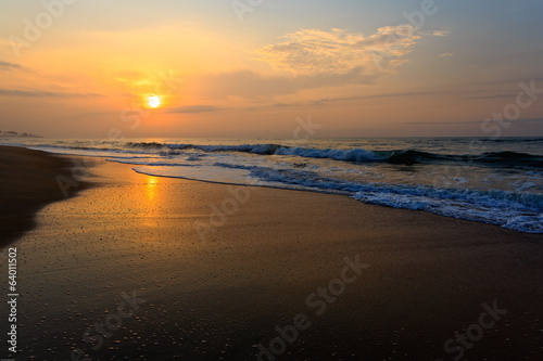 Beach in Cape Coast, Ghana. In the morning