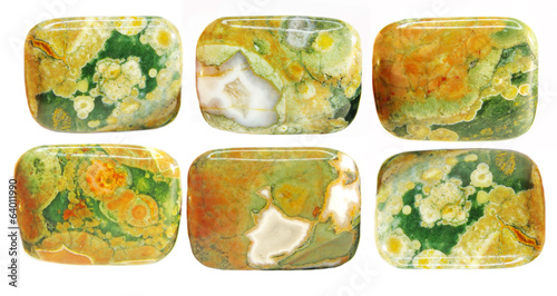 Obraz na płótnie green and yellow jasper crystal w salonie