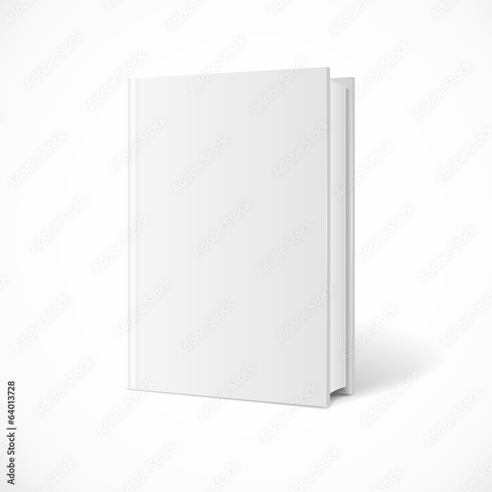 Vector blank book cover perspective