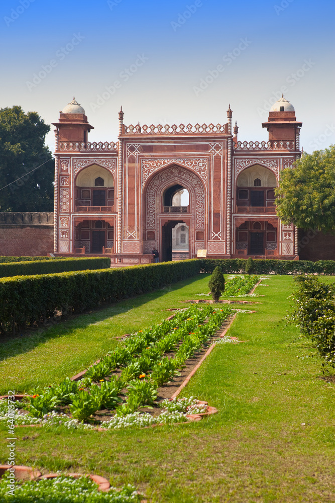 Gate to Itmad-Ud-Daulah's Tomb(Baby Taj) at Agra,India