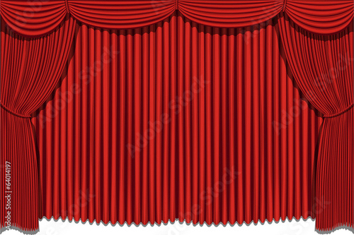 red drapes