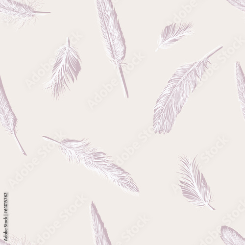 Vector Seamless Pattern of Plumage