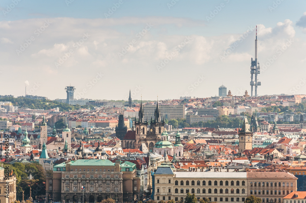 Fototapeta premium Cityscape view of Prague, Czech Republic