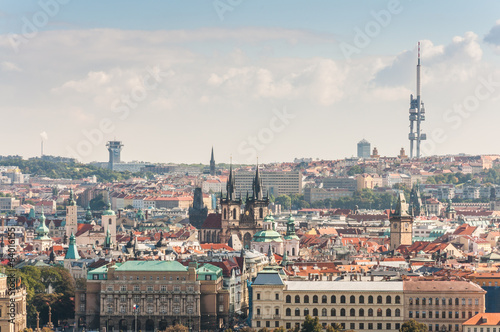 Cityscape view of Prague, Czech Republic