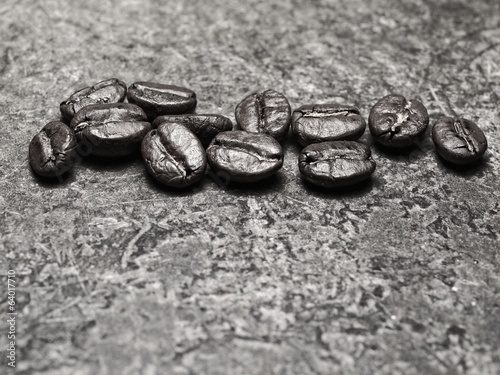 Coffee Crop beans on texture background