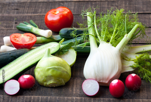 Fresh organic vegetables, menu for vegetarians