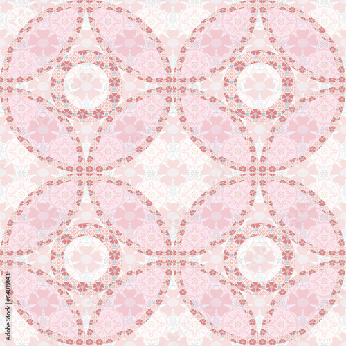 Patchwork seamless floral pattern background