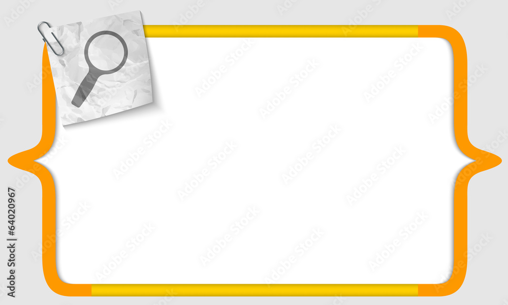 vector brackets with crumpled paper and magnifier vector brackets with crumpled paper and magnifier