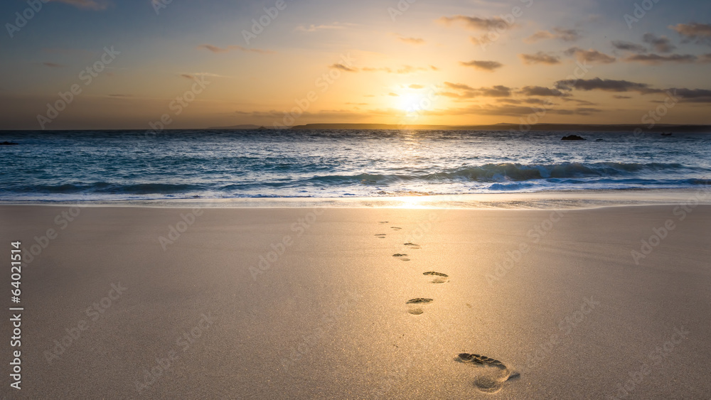 footsteps in the sand