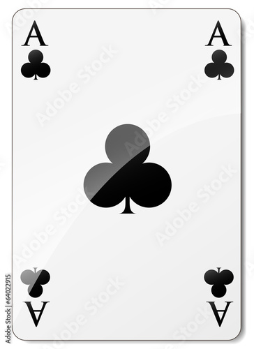 Vector ace of clubs