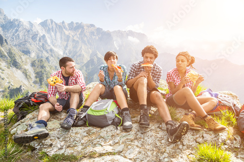 People Having a Rest at top of Mountain © william87