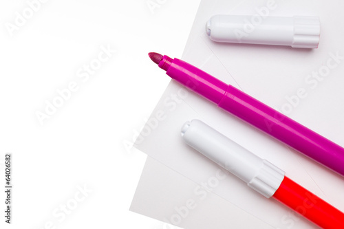 Felt pen isolated on white background