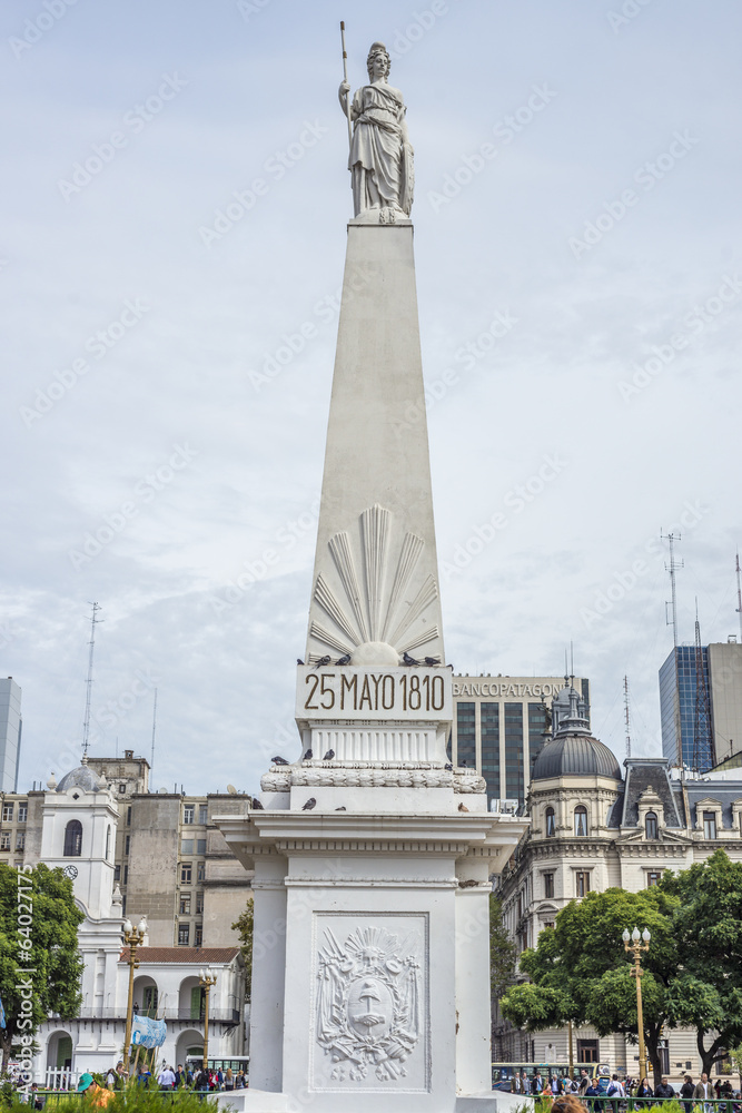 Obraz premium The Piramide de Mayo in Buenos Aires, Argentina.