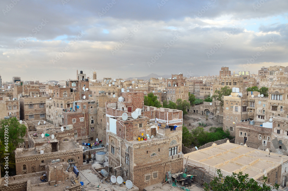 Йемен, Сана, старый город в сумерки