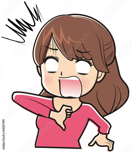 衝撃をうける女性 Stock イラスト Adobe Stock