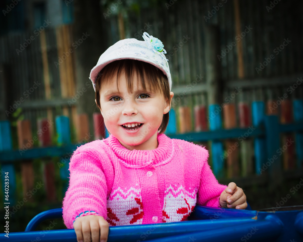 Happy little child. Happy little child.
