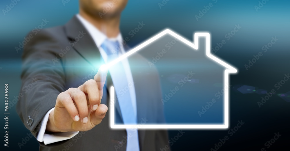 Businessman real estate concept Businessman real estate concept