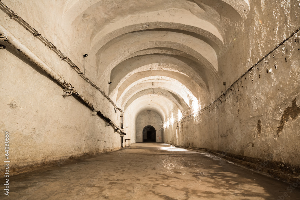an old abandoned limestone mine corridors