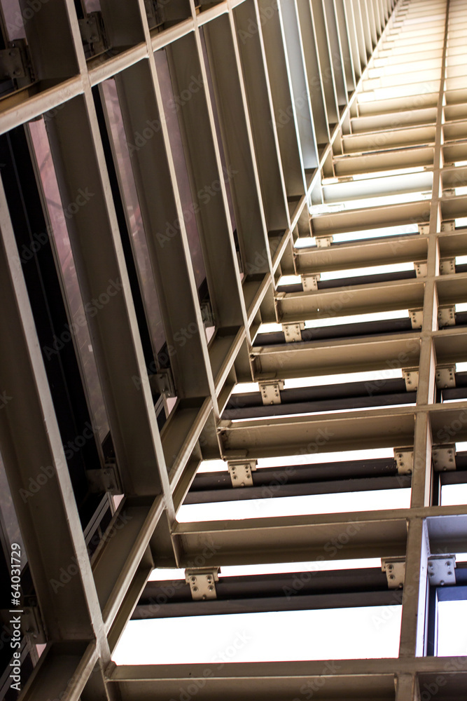 Obraz premium Metal design of an interior in a modern building