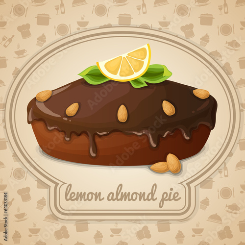 Lemon almond pie emblem