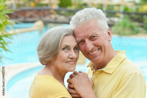 Senior couple standing