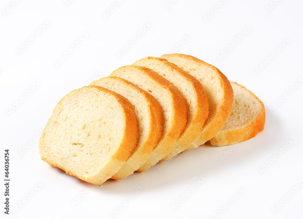 Sliced white bread