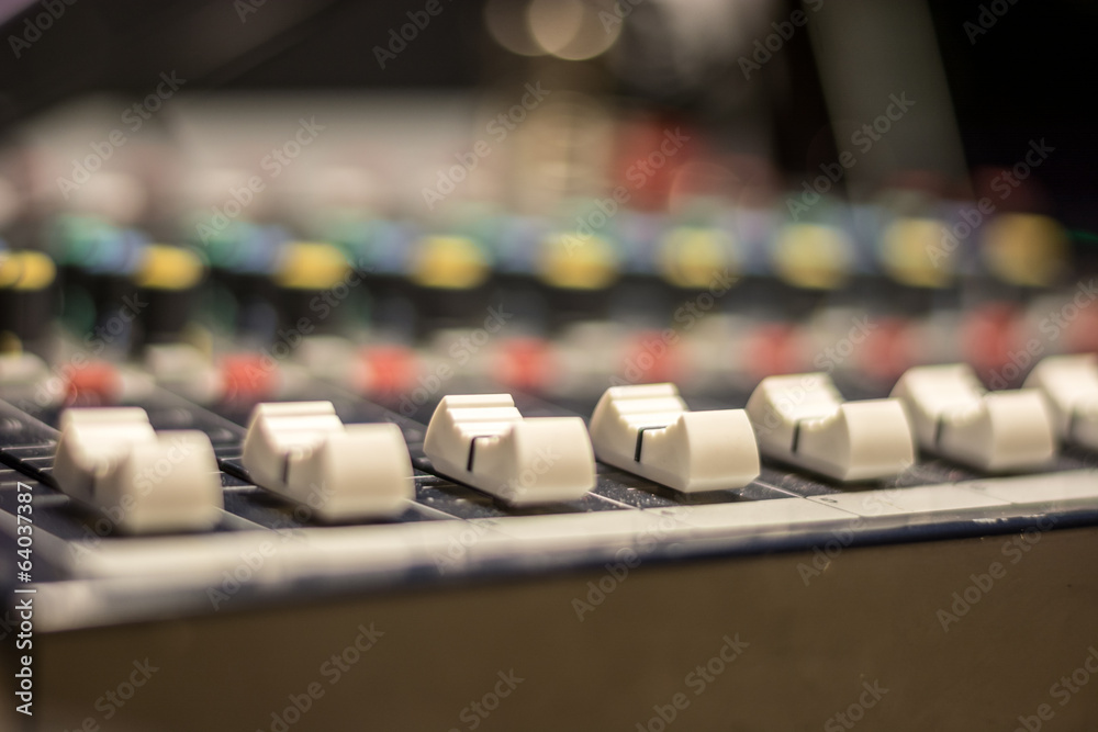 Obraz premium audio mixer, buttons and crossfaders