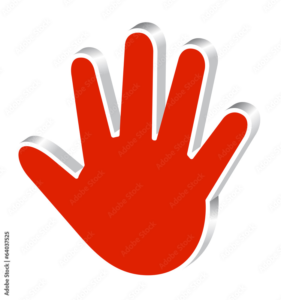 abstract hand on a white background abstract hand on a white background