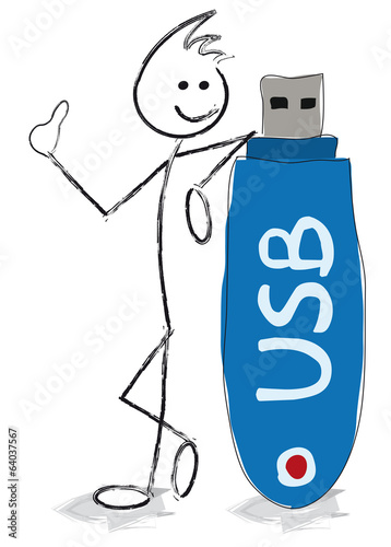 personnage clé usb